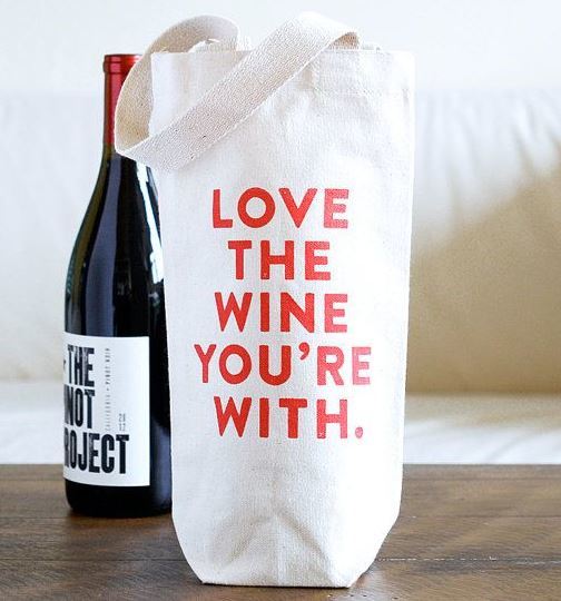 Love The Wine You're With Bottle Gift Bag