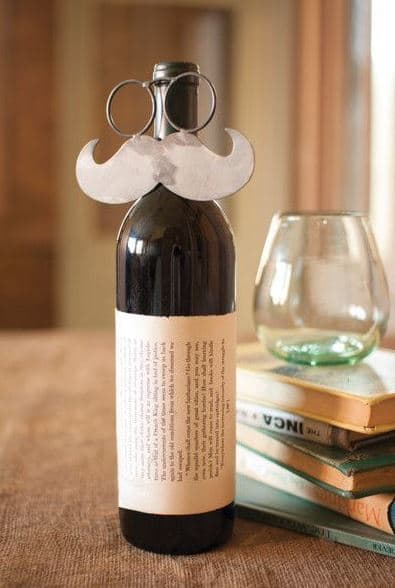 Metal Mustache Wine Bottle Topper | Unique Gifts for Wine Lovers