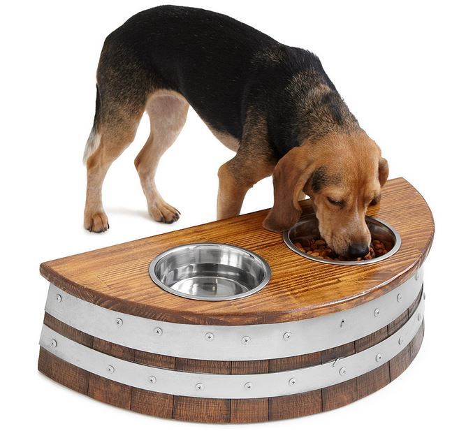 Wine Barrel Dog Feeder | Unique Gifts for Wine Lovers