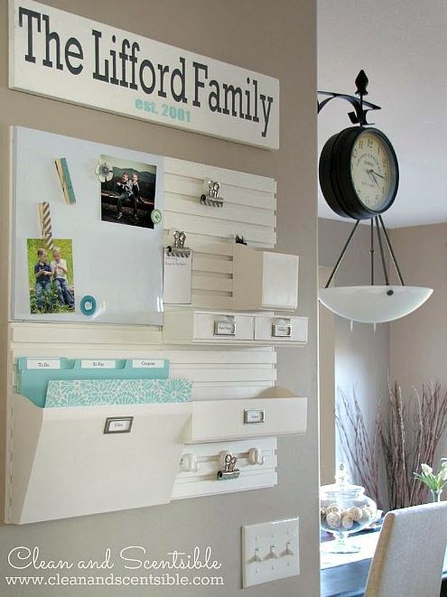 Kitchen Command Center from Clean and Scentsible | Create A Fabulous Kitchen Command Center