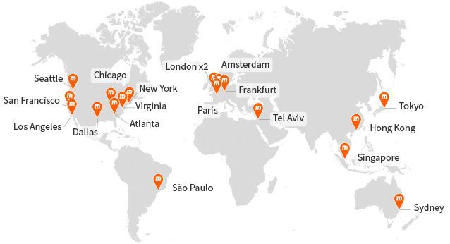 Locations of MaxCDN Servers | Courtesy of MaxCDN.com