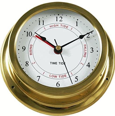 Brass Nautical Quartz Tide and Time Clock (on sale for $30)