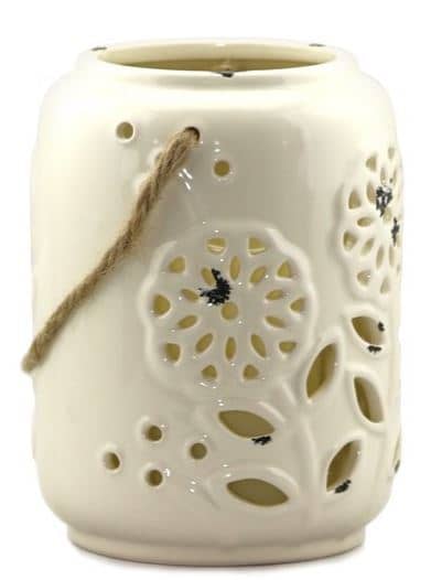 Ceramic Lantern and Flameless Candle