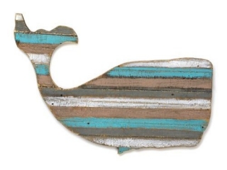 Distressed Wood Plank Whale