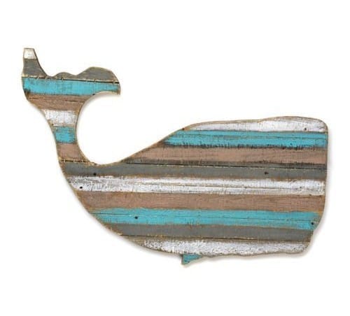 Distressed Wood Plank Whale