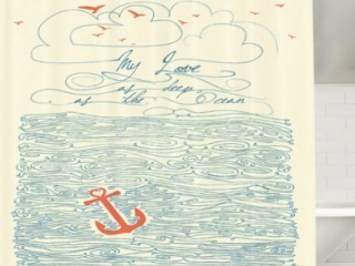 My Love As Deep As The Ocean Shower Curtain