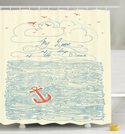 My Love As Deep As The Ocean Shower Curtain