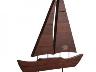 Reclaimed Ship Wood Sail Boat