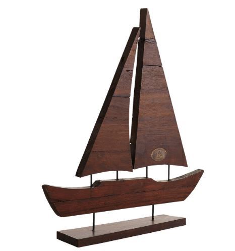 Reclaimed Ship Wood Sail Boat