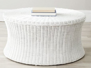 White Ruxton Ottoman