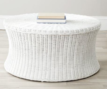 White Ruxton Ottoman